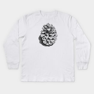 Pine cone print Kids Long Sleeve T-Shirt